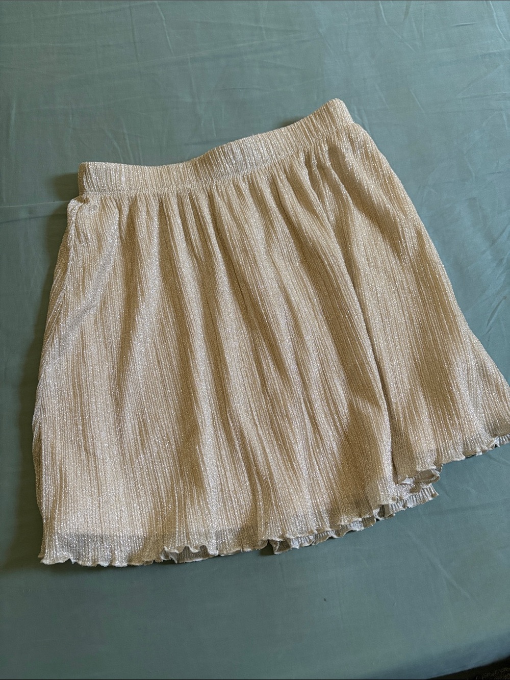 GAP Shimmery Cream Pleated Skirt